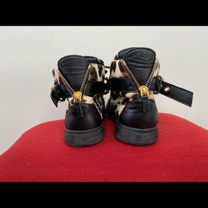 Giuseppe Zanotti Leopard Print Sneaker with Chain